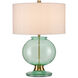 Jocasta 27.75 inch 150 watt Clear Emerald/Brass Table Lamp Portable Light