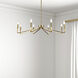 Clayton 8 Light 38 inch Aged Brass Chandelier Ceiling Light