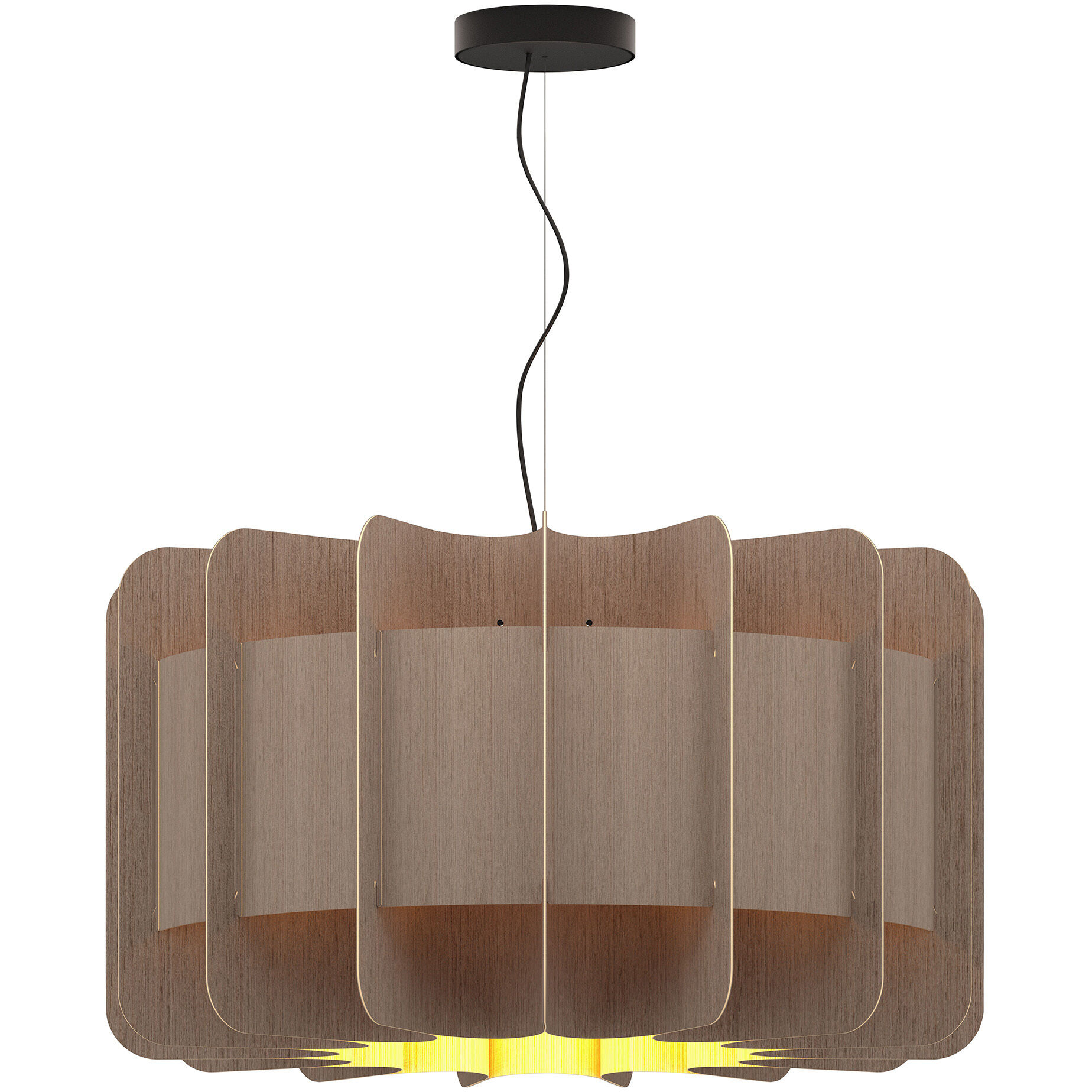 Clarissa 1 Light 29.8 inch Black Pendant Ceiling Light in Grey Oak/Ash, 30 in, WEP Collection
