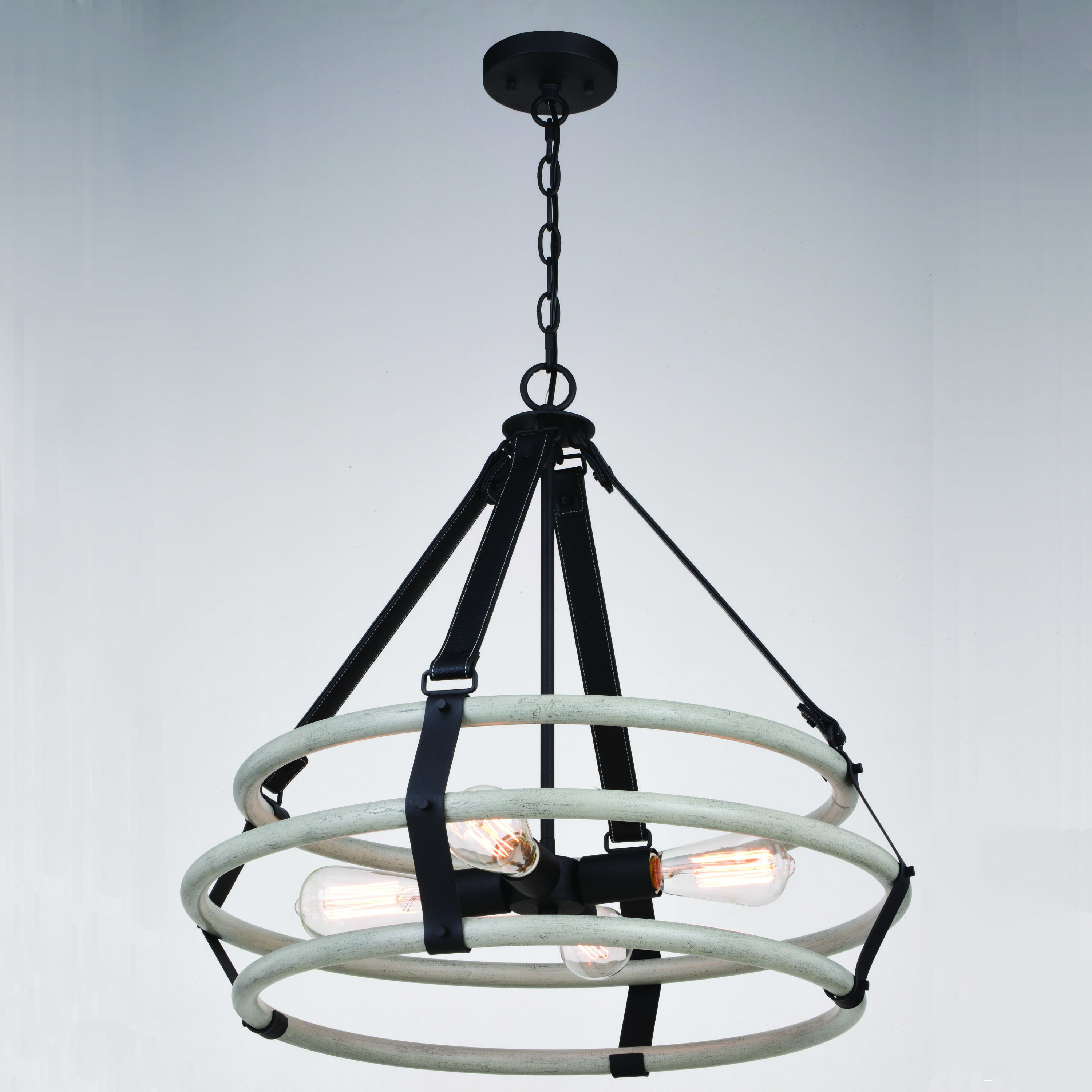 Taylor LED 24 inch Textured Black and Ash Gray Pendant Ceiling Light