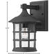 Freeport Outdoor Wall Mount Lantern in Black, Small