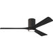 Atlas Irene-3HLK 60 inch Textured Bronze with Matte Black Blades Flush Mount Paddle Fan