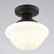 Eastgate LED 8.75 inch Matte Black Semi-Flush Mount Ceiling Light