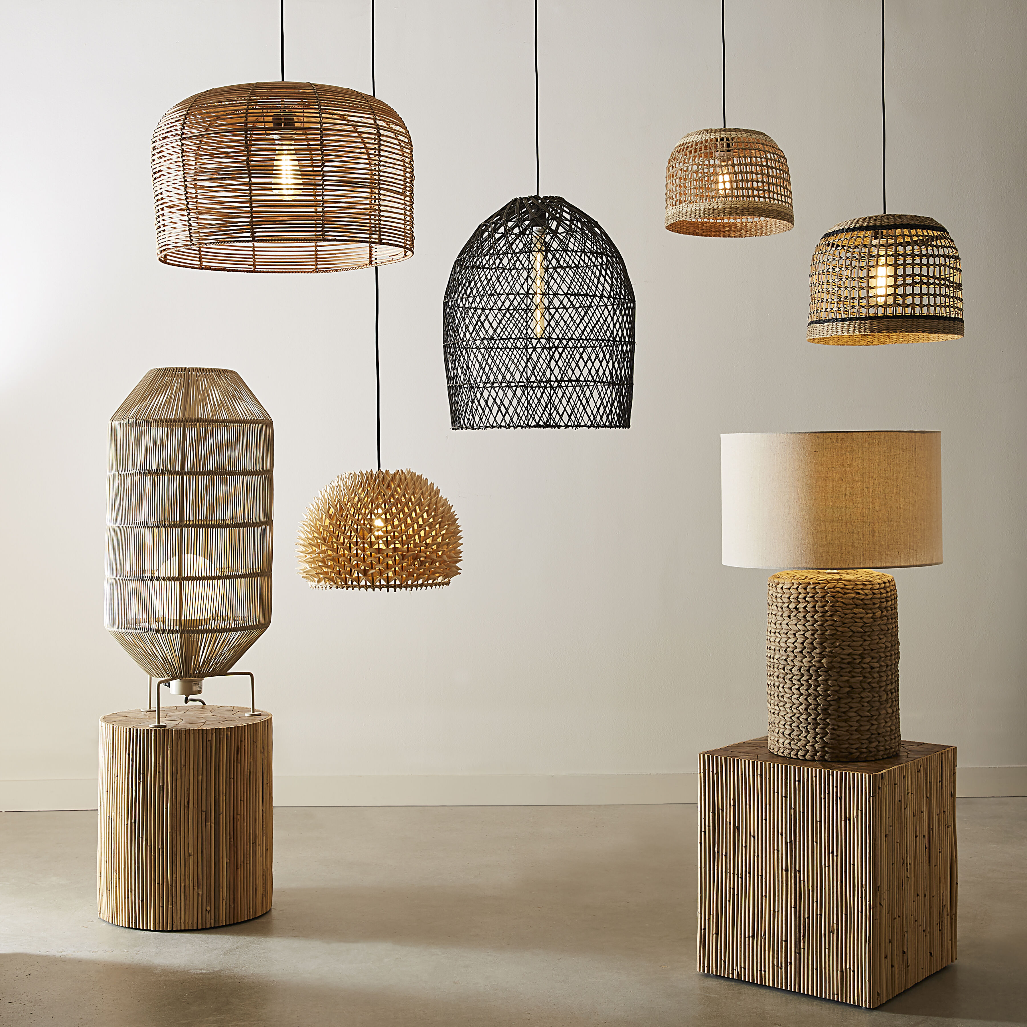 Durian 1 Light 14 inch Natural Pendant Ceiling Light