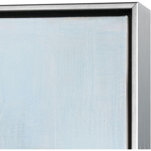 Remembrance Light Blue with Cream and Silver Framed Wall Art