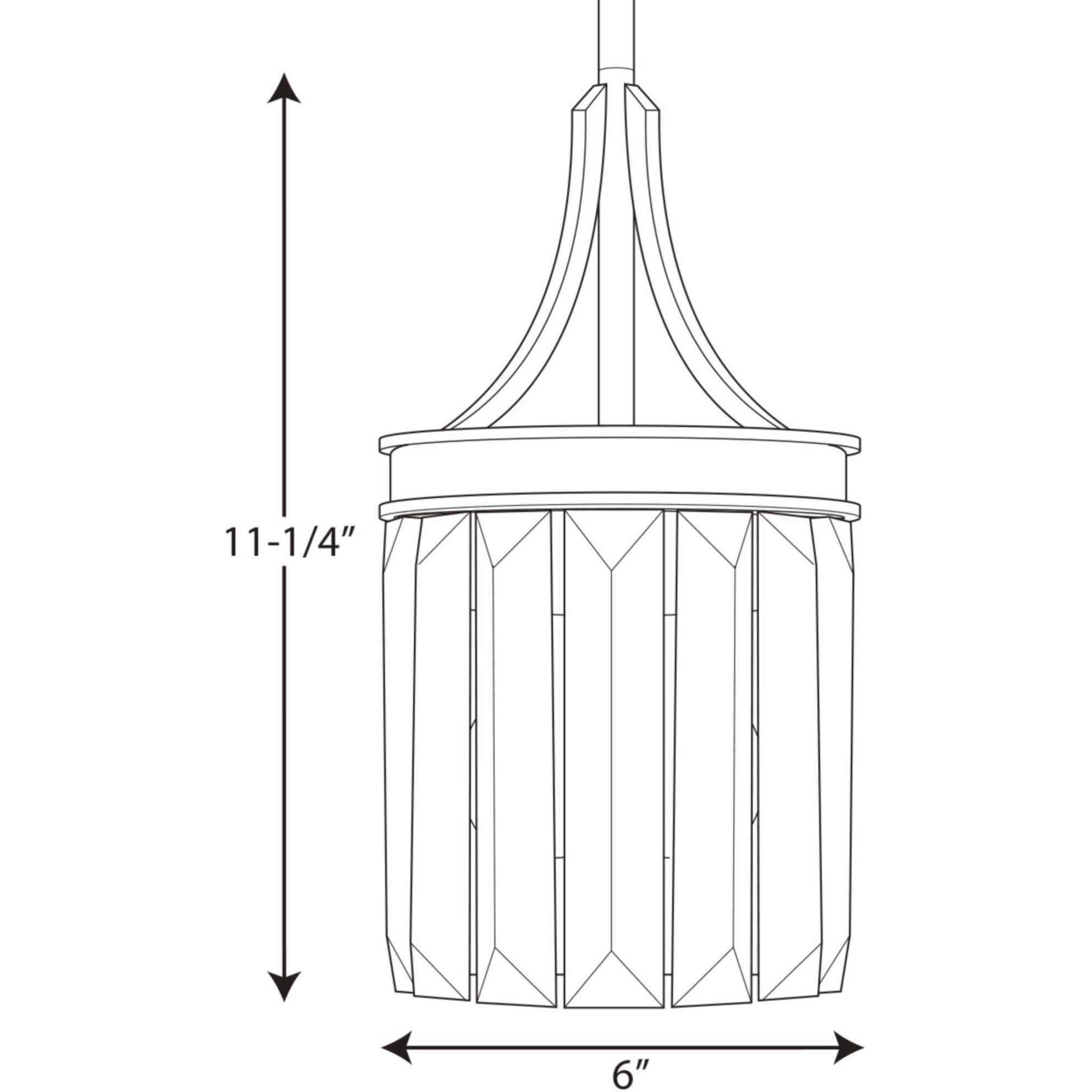 Glimmer 1 Light 6 inch Antique Bronze Mini-Pendant Ceiling Light, Design Series