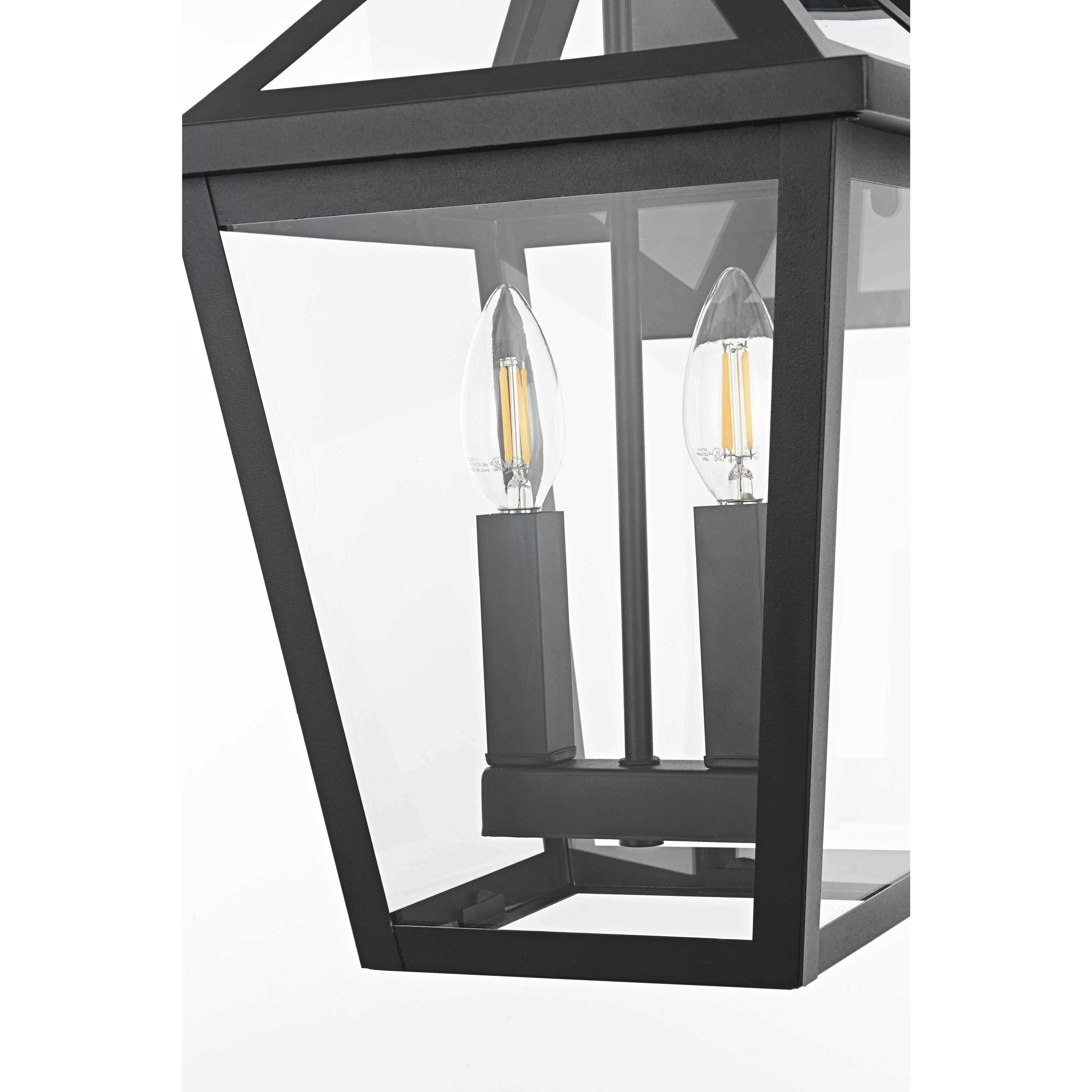 Frankford 2 Light 18 inch Black Outdoor Wall Sconce
