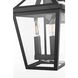 Frankford 2 Light 18 inch Black Outdoor Wall Sconce