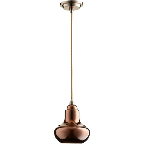 Camille 1 Light 7.25 inch Satin Copper Pendant Ceiling Light