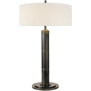 Thomas O'Brien Longacre 32.5 inch 60 watt Bronze Table Lamp Portable Light in Linen, Tall