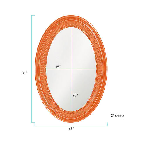 Ethan 31 X 21 inch Glossy Orange Wall Mirror