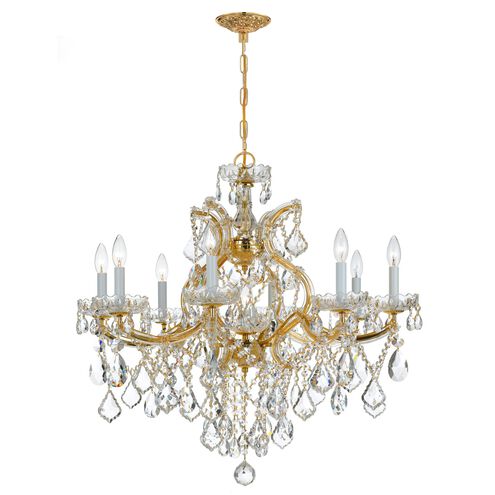Maria Theresa 9 Light 28 inch Gold Chandelier Ceiling Light