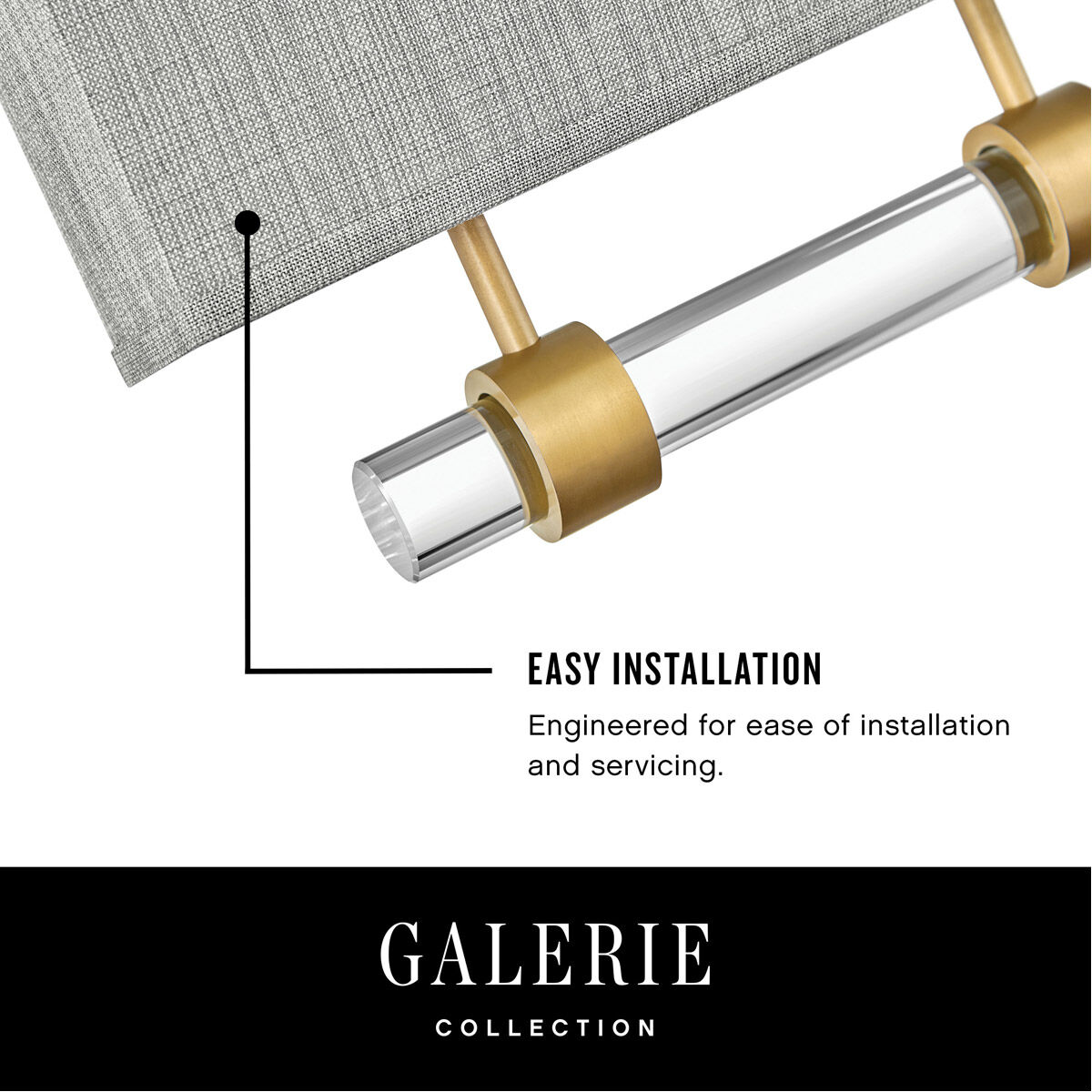 Galerie Luster LED 8 inch Heritage Brass ADA Sconce Wall Light