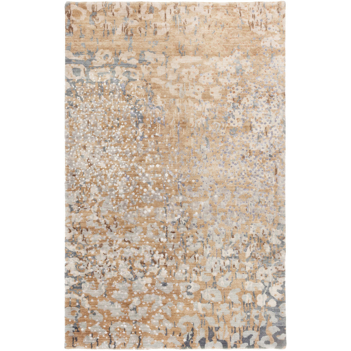 Watercolor 36 X 24 inch Dark Blue/Tan/Khaki/Sage Rugs, Wool