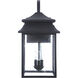 Crossbend 3 Light 24 inch Dark Bronze Gilded Outdoor Wall Lantern