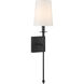 Calera 1 Light Coal Black Wall Sconce Wall Light