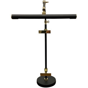 River North 32 inch 6.50 watt Black and Polished Brass Task Lamp Portable Light