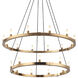 Cascadian 21 Light 39.38 inch Aged Gold Brass Chandelier Ceiling Light
