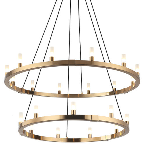 Cascadian 21 Light 39.38 inch Aged Gold Brass Chandelier Ceiling Light