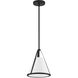 Fulton 1 Light 9.25 inch Black Mini Pendant Ceiling Light