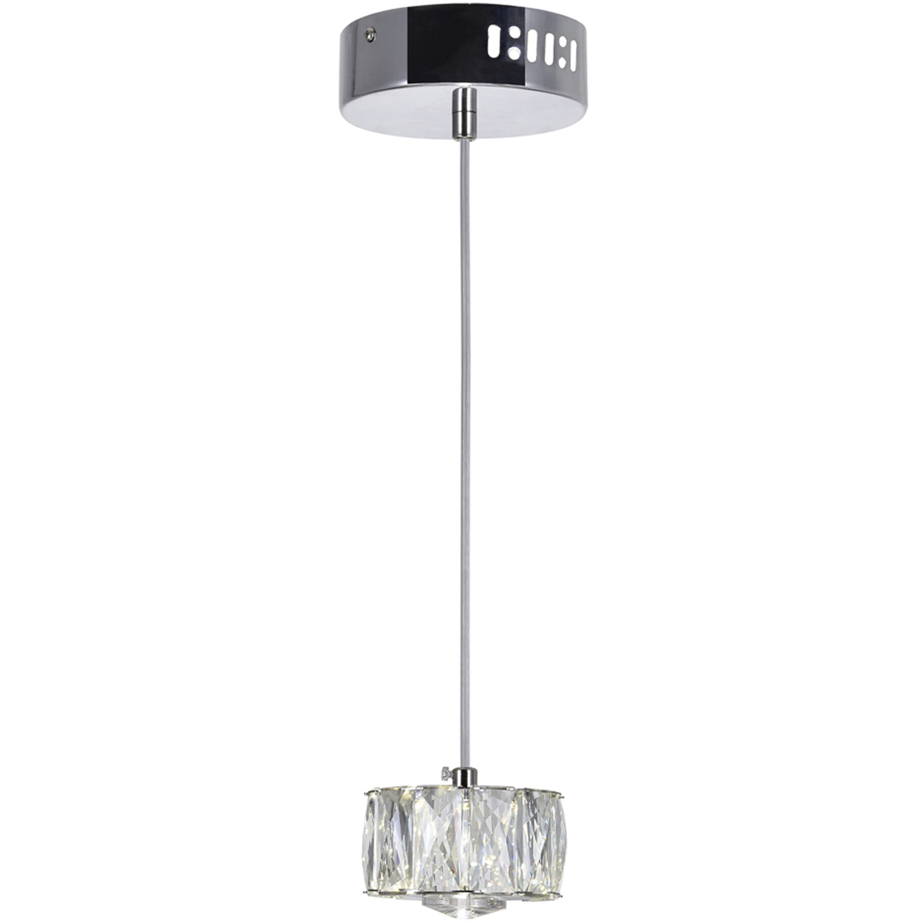 Milan LED 4 inch Chrome Down Mini Pendant Ceiling Light