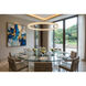 Chevron LED 39.37 inch Brushed Nickel Pendant Ceiling Light