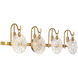 Addison 4 Light 32 inch Warm Brass Bathroom Vanity Light Wall Light