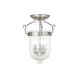 Coventry 3 Light 10 inch Polished Nickel Semi-Flush Mount Ceiling Light