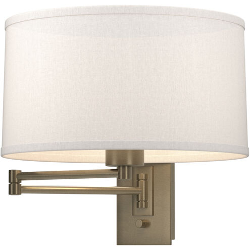 Simple 23 inch 100 watt Soft Gold Swing Arm Sconce Wall Light in Flax