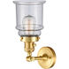 Franklin Restoration Canton 1 Light 7 inch Satin Gold Sconce Wall Light in Seedy Glass, Franklin Restoration