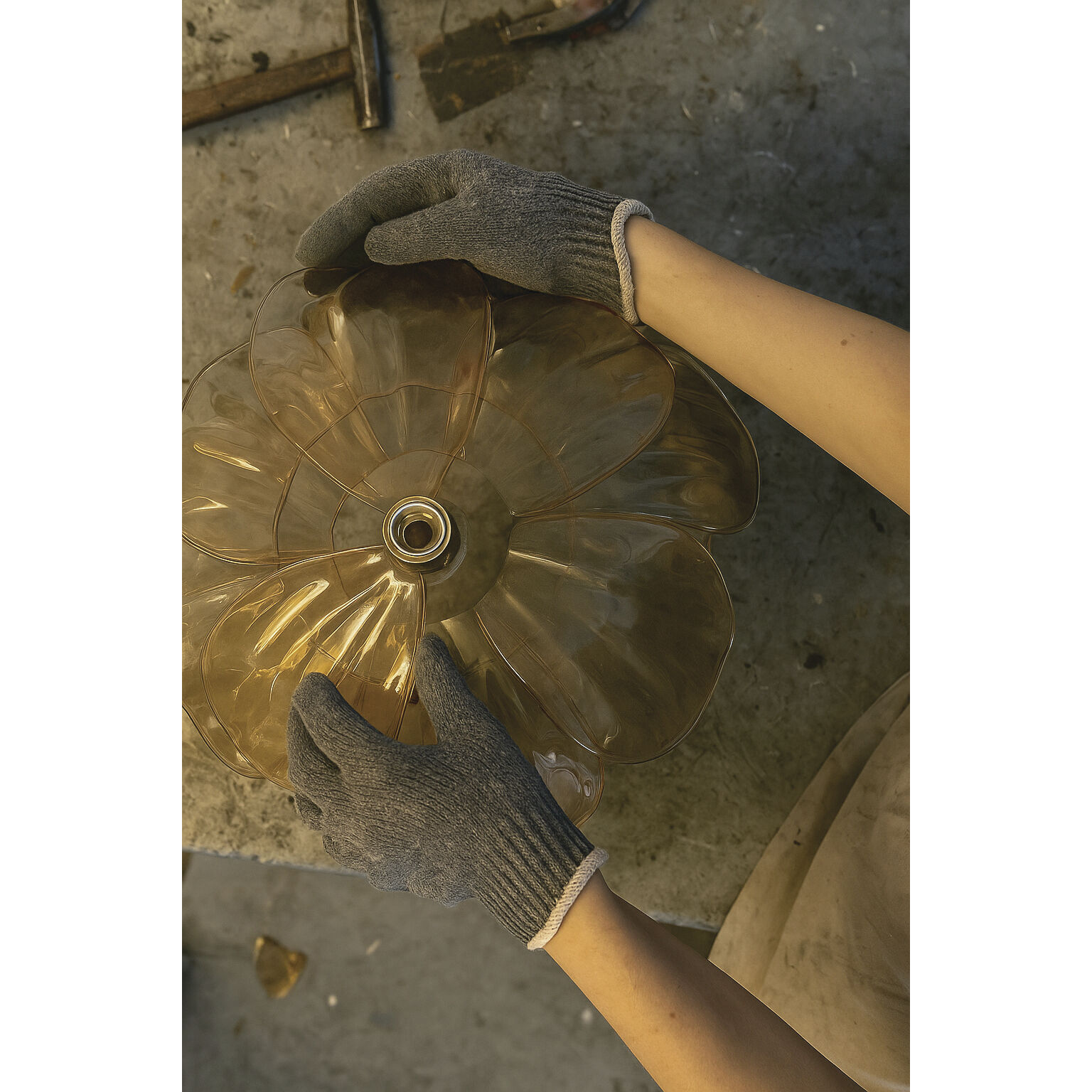 Fantine Pendant Ceiling Light in Light Amber