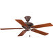 AirPro 52 inch Cobblestone Ceiling Fan in Rosewood/Honey Pine