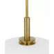 Amber Lewis Cyrus LED 15.5 inch Hand-Rubbed Antique Brass and Matte White Pendant Ceiling Light