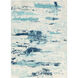 Bodrum 120 X 94 inch Dark Blue/Aqua/Ivory/Medium Gray Rugs in 8 x 10, Rectangle