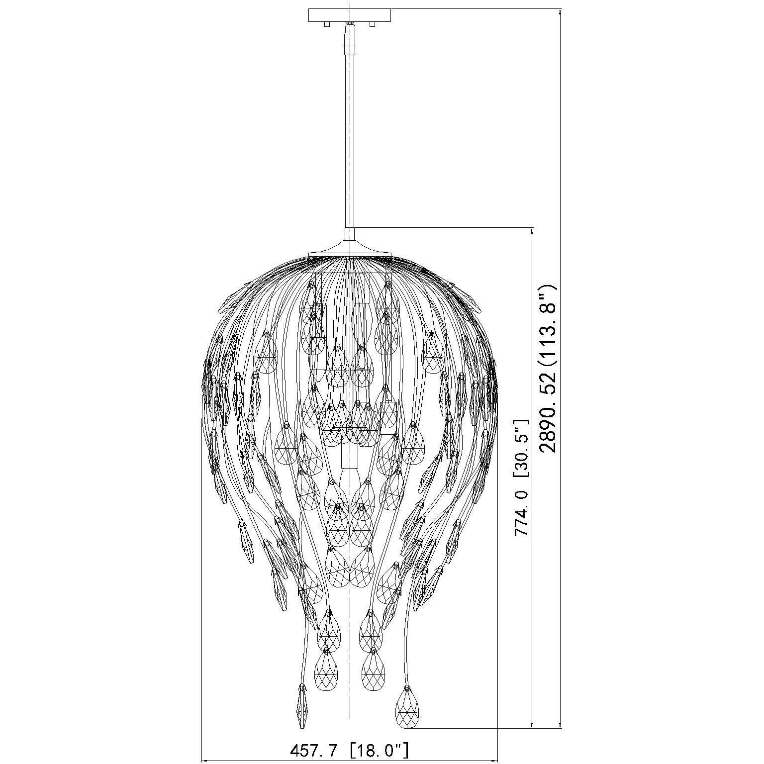 Gabriella Pendant Ceiling Light in Modern Gold