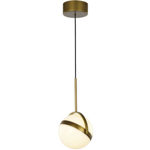 Globo LED 7.2 inch Satin Gold Down Mini Pendant Ceiling Light