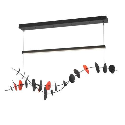 Lily LED 41.1 inch Black and Satin Red Pendant Ceiling Light in Black/Satin Red