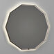 Deca 36 X 36 inch Black LED Lighted Mirror, Vanita by Oxygen