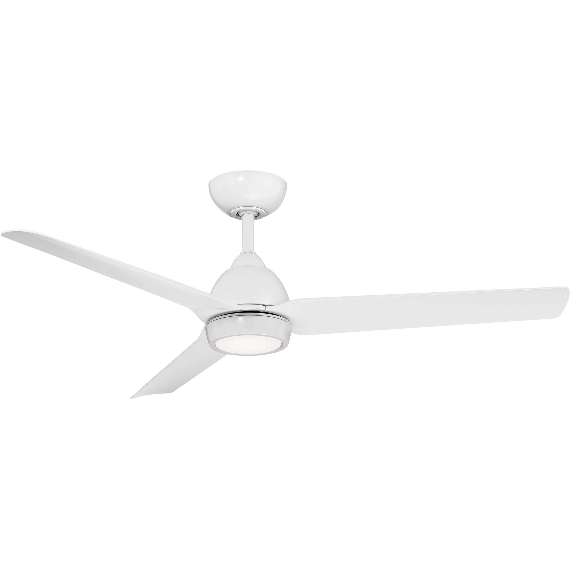 Mocha 54 inch Matte White Downrod Ceiling Fans, Smart Fan