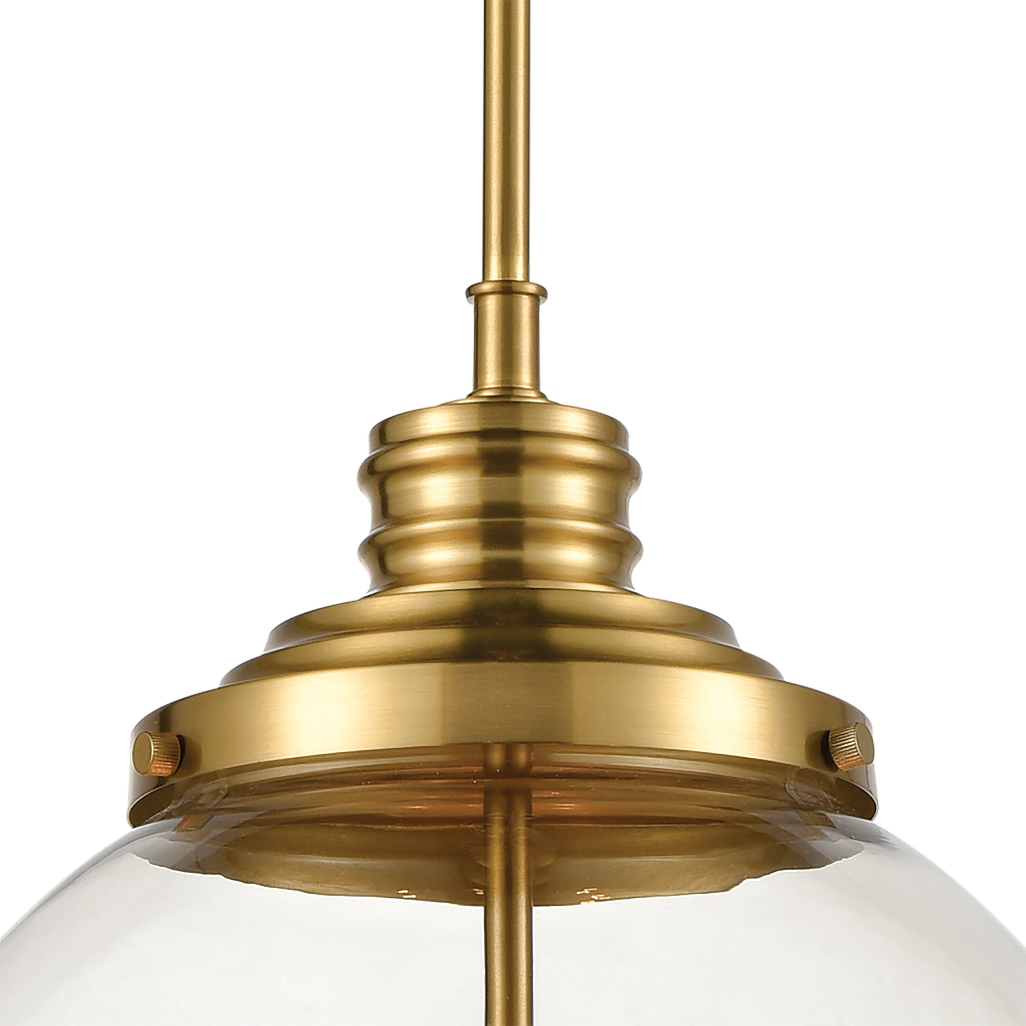 Chandra Pendant Ceiling Light in Burnished Brass