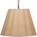 Scalloped 1 Light 24 inch Antique Brass Pendant Ceiling Light in Natural Raffia