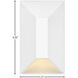 Nuvi 12v 1.40 watt Matte White Landscape Deck Sconce, Rectangular