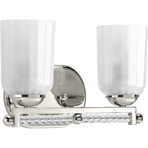 Carlyn 2 Light 13.38 inch Polished Nickel Bath Vanity Wall Light, Design Series