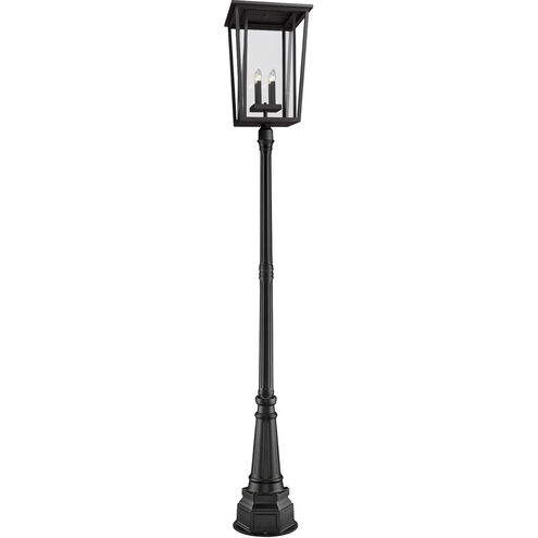 Seoul 4 Light 113 inch Black Outdoor Post Mounted Fixture