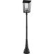 Seoul 4 Light 113 inch Black Outdoor Post Mounted Fixture