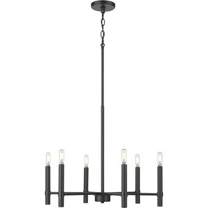 Skyva 6 Light 24.25 inch Matte Black Chandelier Ceiling Light