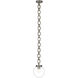 Marie Flanigan Bellamy LED 8 inch Pewter Globe Chandelier Ceiling Light in Clear Glass