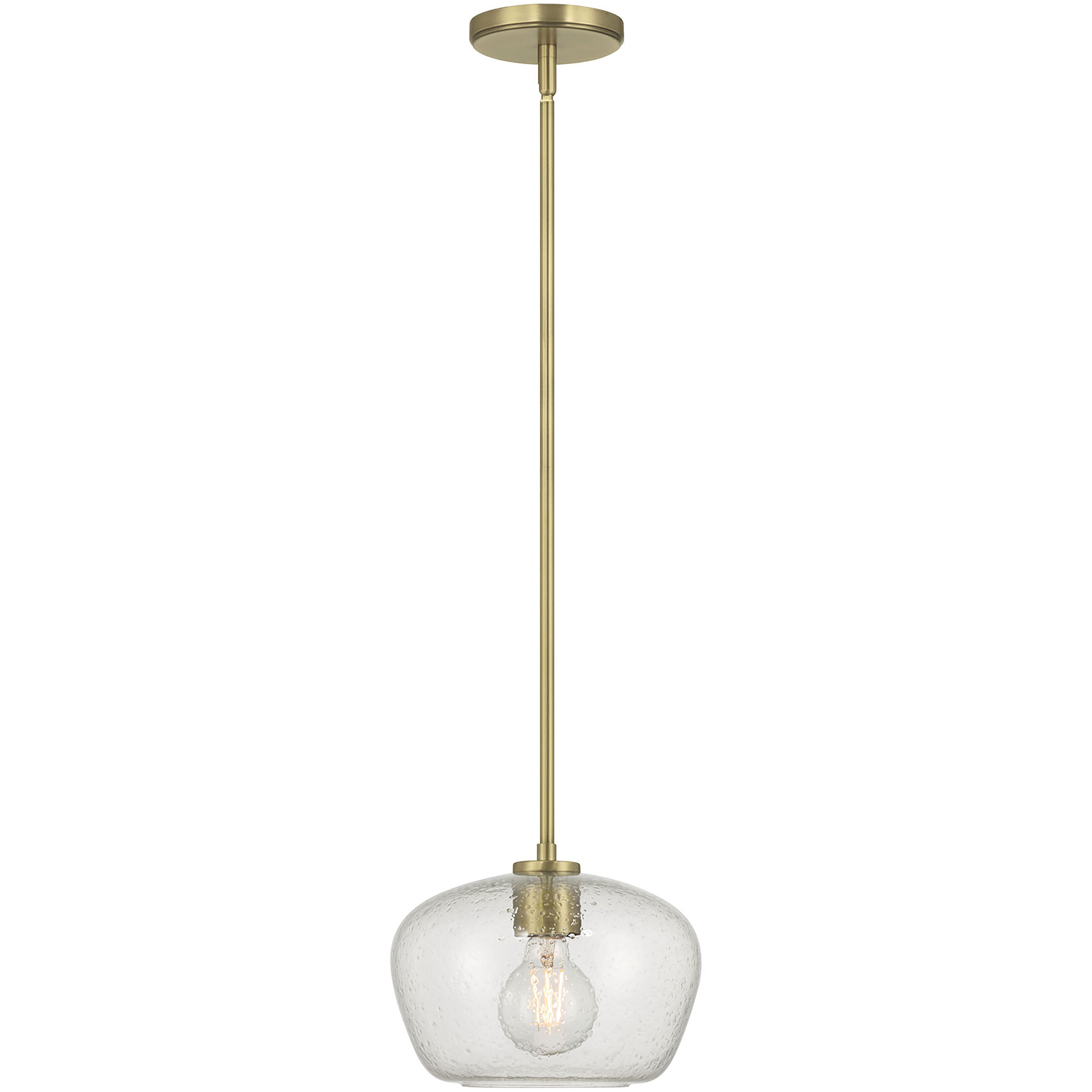 Pomari 1 Light 9.75 inch Vintage Brass Pendant Ceiling Light