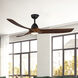 Baylor 60 inch Matte Black and Dark Walnut Ceiling Fan