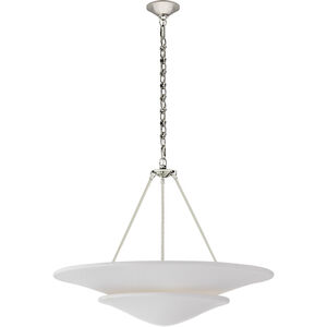 AERIN Mollino 6 Light 32 inch Polished Nickel Tiered Chandelier Ceiling Light, Large
